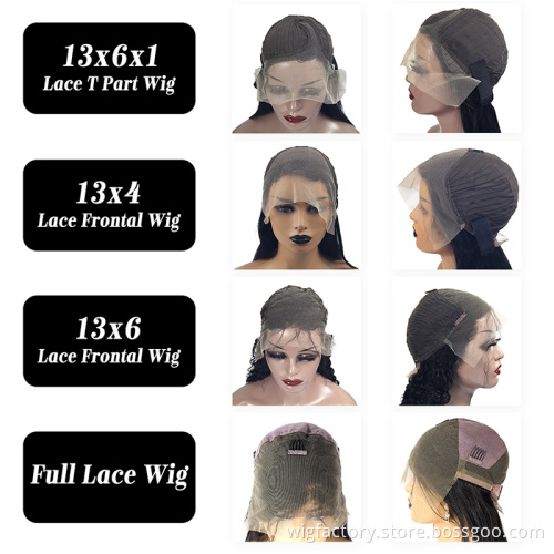 Cheap 100 hair human lace wig, cutile aligned 13*4 lace frontal wigs human hair from indian lace frontal wig for black women
